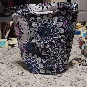 Vera Bradley Purple and Black Accent Basket